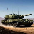 modern tank m1 a2 abrams Royalty Free Stock Photo