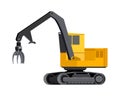 Tracked log loader icon Royalty Free Stock Photo