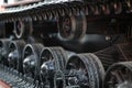 tracked undercarriage of construction equipment Royalty Free Stock Photo