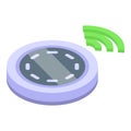 Tracker tag pet icon isometric vector. Positional parent