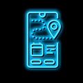 tracking delivery neon glow icon illustration