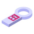 Tracking gps icon isometric vector. Silicon data loss Royalty Free Stock Photo