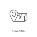 Tracking linear icon. Modern outline Tracking logo concept on wh