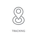 Tracking linear icon. Modern outline Tracking logo concept on wh