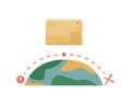 Tracking the location of a mail item on the Internet or in the app. Logistics. Mail delivery Royalty Free Stock Photo