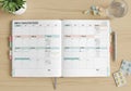 Tracking of medication schedules. The aesthetic is clean and functiona Royalty Free Stock Photo
