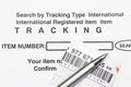 Tracking number Royalty Free Stock Photo