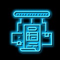 tracking number neon glow icon illustration