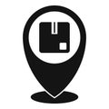 Tracking parcel home delivery icon, simple style