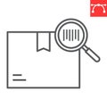 Tracking Parcel line icon