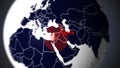 Tracking shot land towards Syria