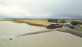 Aerial view of the Passage du Gois in Vendee