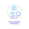 Tracking training efficiency concept icon