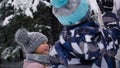 Video of family gives themselves high fives for winter fun.