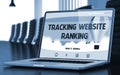 Tracking Website Ranking - on Laptop Screen. Closeup. 3D. Royalty Free Stock Photo