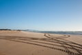 Tracks on the beach Royalty Free Stock Photo
