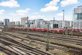 tracks near the main train station in Munich, Germany Royalty Free Stock Photo
