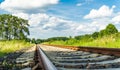 Tracks perspective landscape view