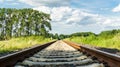 Tracks perspective landscape view