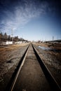 Tracks through a prairie city