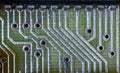 Tracks of Printed Circuit Board Royalty Free Stock Photo