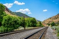 Tracks Running East and Weat Royalty Free Stock Photo