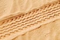 Tracks on the sand, Sahara desert, Libya