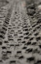 Mountain bike tire tracks Royalty Free Stock Photo