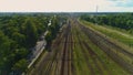 Tracks Train Railway Station Torun Glowny Dworzec Kolejowy Aerial View Poland