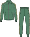 Unisex Wear Tracksuit Sports Wear Jacket and Jogger Set