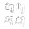 Tracksuit man boy garment vector sport. tracksuit vector sketch illustration