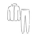 Tracksuit vector sport fashion garment man, tracksuit, vector sketch illustration