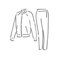 Tracksuit vector sport fashion garment man, tracksuit, vector sketch illustration