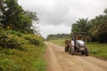 Tracktor at gravel road