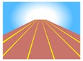 Trackway a road to the future design illustration on white background Royalty Free Stock Photo