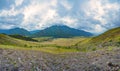 Tract Kalbak-Tash and Chuya Highway in Altai mountains, Russia Royalty Free Stock Photo