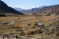 Tract Kalbak-Tash and Chuya Highway in Altai mountains Royalty Free Stock Photo