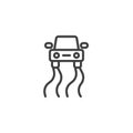 Traction control system line icon