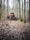 Tractor, abandoned in the forest