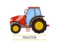 Tractor Agricultural Machinery Vector Illustration