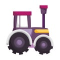 Tractor agriculture farm transport isolated icon on white background