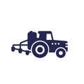 tractor, agrimotor with sprayer icon