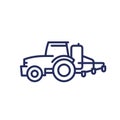 tractor, agrimotor with sprayer line icon