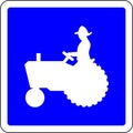 Tractor allowed road sign Royalty Free Stock Photo