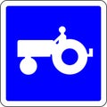 Tractor allowed road sign Royalty Free Stock Photo