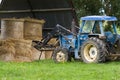 Tractor barn haystacks