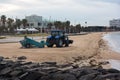 Tractor Beach Combing Royalty Free Stock Photo