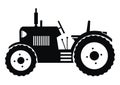 Tractor - black Royalty Free Stock Photo