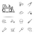 tractor with bucket outline icon. Construction icons universal set for web and mobile