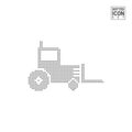 Tractor, Bulldozer Dot Pattern Icon. Farming Dotted Icon Isolated on White Background. Vector Icon or Design Template